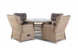 Обеденная группа из искусственного ротанга, цвет соломенный 4SIS Лацио LC4T1-5-SET
