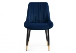 Стул Woodville на металлокаркасе Seda 1 dark blue / gold / black 15296