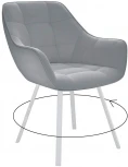 Стул 252 М поворотный, B22 GREY, ножки белые Dikline 00-00062312