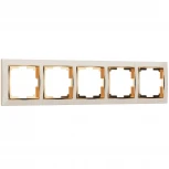 Рамка на 5 постов Snabb (слоновая кость/золото) Werkel W0051932 (a051655)