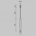 Трековый светильник с гибким неоном магнитный 5W 48V Maytoni Skim TR210-1-5W3K-M-B (LED, круглые)