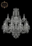 Подвесная люстра Art Classic 11.23 11.23.10+5.200.2d.Cr.Dr (220V, хрусталь, на цепи, подсвечник, свеча)