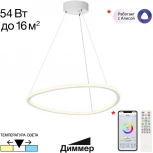 Подвесной светильник светодиодный Citilux Trio CL215B050 (регулировка яркости, 220V, пульт управления, кольцо)