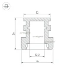 Профиль HR-F-2000 (Алюминий) 012091 Arlight