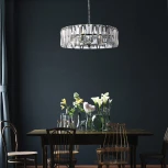 Подвесная люстра Maytoni Puntes MOD043PL-04CH (220V, хрусталь, на цепи, круглые)