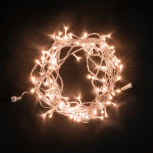 Гирлянда Нить 10м Экстра Тепло-Белая 24В, 100 LED, Провод Прозрачный ПВХ, IP54