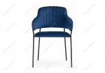 Стул Woodville на металлокаркасе Инклес синий / черный глянец 483857