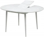 Стол BOLERO 105 см Жемчужный Перито (Белый Мрамор), HPL / Белый М-City