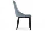 Стул Woodville на металлокаркасе Kora light blue / black 15104