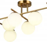 Потолочная люстра на штангек Evoluce SLE1195-302-07 SLE1195 Латунь/Белый E14 7*40W