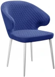 Стул DikLine 355 микровелюр Z20 синий, ножки белые
