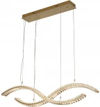 Подвесной светильник большой Newport 8240 8242/110 gold (LED, 220V, хрусталь, на тросе)