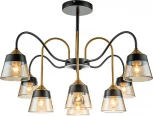 Потолочная люстра на штанге Escada Cobra 1147/8P E27*40W Black/Brass (220V)