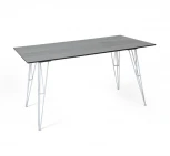 Обеденный стол из HPL 150х80см, цвет светло-серый 4SIS Руссо RC0404-150-80-SHT-TU10