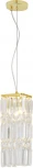 Подвесной светильник Escada Chamarel 2128/1S 1x60Вт E14, металл/хрусталь, золото (220V, на тросе)