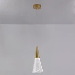 Подвесной светодиодный светильник Natali Kovaltseva Triangle LED LAMPS 81117/1C 7W, золотой, LED (220V, на проводе)