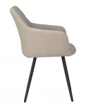 Стул обеденный ROBY (ЭМАЛЬ ЧЕРНЫЙ МУАР велюр Catania Humus)