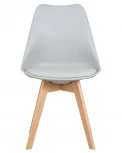Стул обеденный JERRY SOFT (ножки светлый бук, цвет сиденья светло-серый (GR-01))