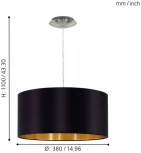 Подвесной светильник Eglo Maserlo 31599 (220V, на проводе, круглые)