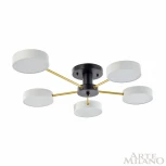 Потолочная люстра на штанге Arte Milano Ferrara 252006/5 Bk/Wh (LED, 220V, круглые)