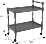 Стол сервировочный Бридж серый от фабрики Mebelik