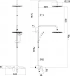 Душевая стойка Lemark Tropic LM7003C