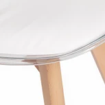 Стул TULIP (mod. 73) желтый (дерево/пластик/ПУ)