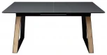 Стол Франк 160 ГРАФИТ, стекло / ДУБ ГАЛИФАКС-ЧЕРНЫЙ