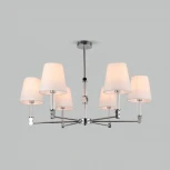 Потолочная люстра Wi-Fi на штанге Eurosvet Conso 60145/6 хром (220V, управление смартфоном, голосовое управление, умный дом - Minimir Home, Алиса, Маруся, Салют)