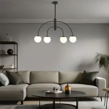 Потолочная люстра на штанге Eurosvet Cenacolo 30179/4 черный (220V)