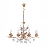 Подвесная люстра Arti Lampadari Merana E 1.1.8 AG (220V, на цепи, подсвечник, свеча, листья)