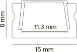 Алюминиевый профиль накладной 15x6 Maytoni Led Strip ALM001S-2M