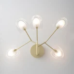 Настенный светильник Crystal Lux SOLE AP5 GOLD (220V, листья)