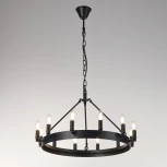 Подвесная люстра Citilux Смитсон CL470112 (220V, на цепи, свеча, круглые, под старину, кольцо)