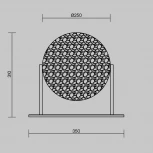 Настольная лампа Maytoni Mangata MOD387TL-L8CH3K (LED, 220V, выключатель, круглые)