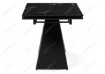 Стеклянный стол Woodville Торвальд обсидиан / черный 474325