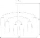 Потолочная люстра Eurosvet Omber 70137/6 хром