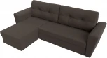 Диван угловой Амстердам Лайт левый угол (Коричневый/Рогожка) Лига Диванов арт.121168L