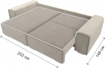 Диван угловой Лига-029 левый угол (Бежевый/Микровельвет) Лига Диванов арт.121917L