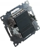 Выключатель одноклавишный с подсветкой (шампань) Stekker Катрин 39591