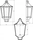 Настенный фонарь уличный ЭРА НБУ 06-60-003 У1 черный мат. (220V, IP44)