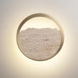Настенный светильник светодиодный Odeon Light Valley 6625/9WL травертин/акрил/металл IP20 LED 9W 250Лм 3000K 220V (круглые)