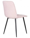 Стул обеденный DOBRIN CHILLY ROMBO (Розовый Simple 03, основание черное) 006 ROMBO, цвет сиденья розовый основания черный