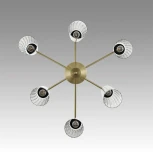 Потолочная люстра на штанге Lumion Doliana 6584/6C бронза/прозрачный, металл/стекло E14 6*40W 220V