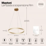 Подвесной светильник Maytoni Rim MOD058PL-L32BS4K