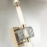 Бра Odeon Light Kliff 5426/28WL золотой/белый/дымчатый/коньячный/металл/стекло/акрил LED 28W 3000K (220V)