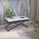 Стол универсальный трансформируемый АНДРЭ Loft ЛДСП белый/чёрный от фабрики Mebelik