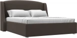 Кровать интерьерная Лотос 160 (Коричневый/Рогожка) Лига Диванов арт.123110