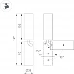Накладной точечный светильник SP-NUANCE-SURFACE-FLAP-R35-7W Day4000 (WH, 36 deg, 230V) (Arlight, IP40 Металл) 049916 (LED)