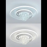 Потолочная люстра светодиодная Natali Kovaltseva Crystal LED LAMPS 81115/1C с пультом ДУ, моб. приложением 100W, белый, LED